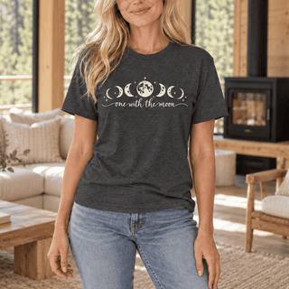 One With The Moon Lunar Phases T-Shirt - The Mystical Moon