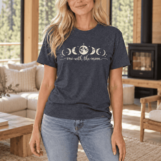 One With The Moon Lunar Phases T-Shirt - The Mystical Moon