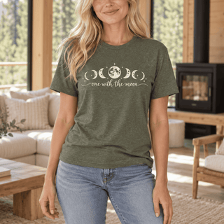 One With The Moon Lunar Phases T-Shirt - The Mystical Moon