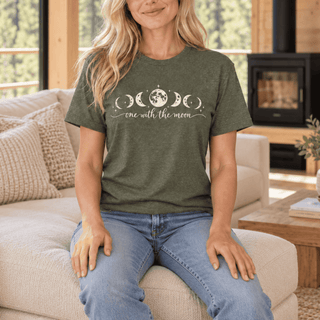 One With The Moon Lunar Phases T-Shirt - The Mystical Moon