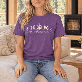 One With The Moon Lunar Phases T-Shirt - The Mystical Moon