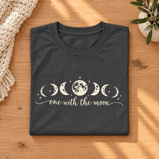 One With The Moon Lunar Phases T-Shirt - The Mystical Moon