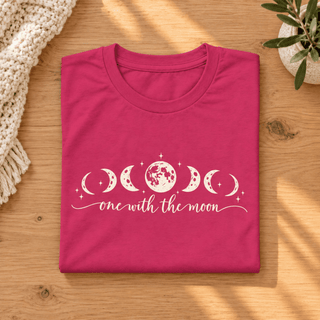 One With The Moon Lunar Phases T-Shirt - The Mystical Moon