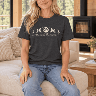 One With The Moon Lunar Phases T-Shirt - The Mystical Moon