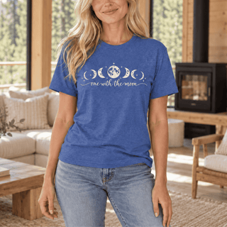 One With The Moon Lunar Phases T-Shirt - The Mystical Moon