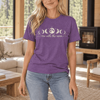 One With The Moon Lunar Phases T-Shirt - The Mystical Moon