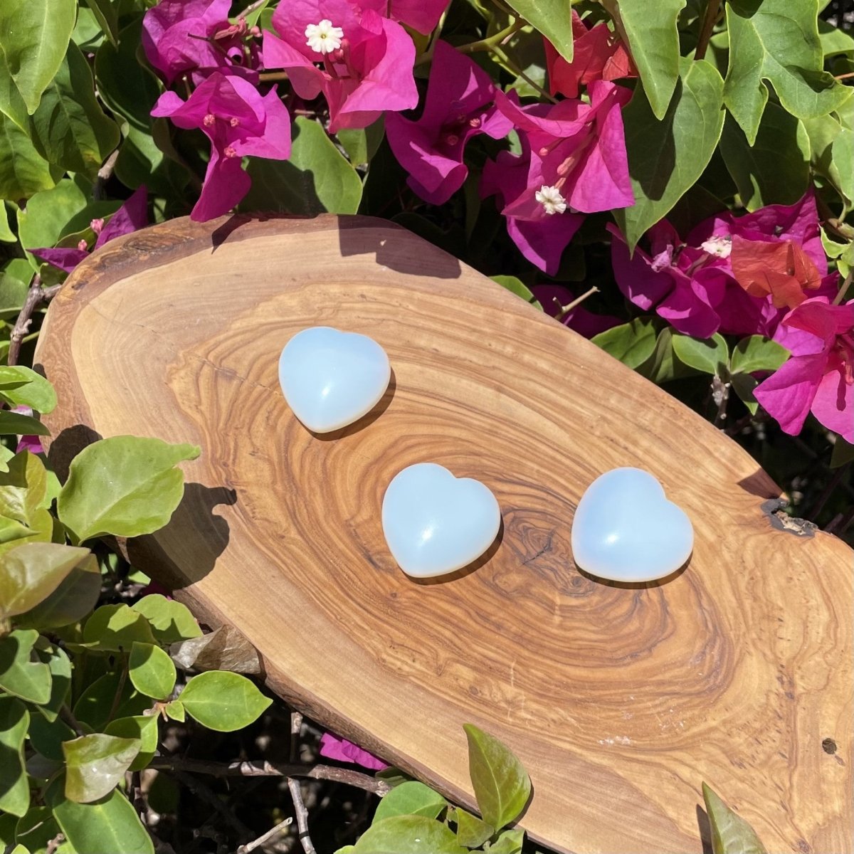 Opalite Tumbled 30mm Heart - The Mystical Moon Online Store