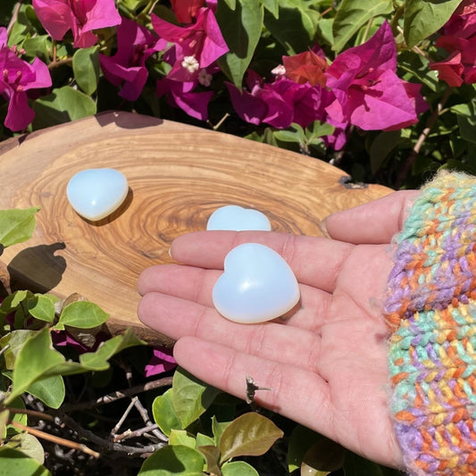 Opalite Tumbled 30mm Heart - The Mystical Moon Online Store
