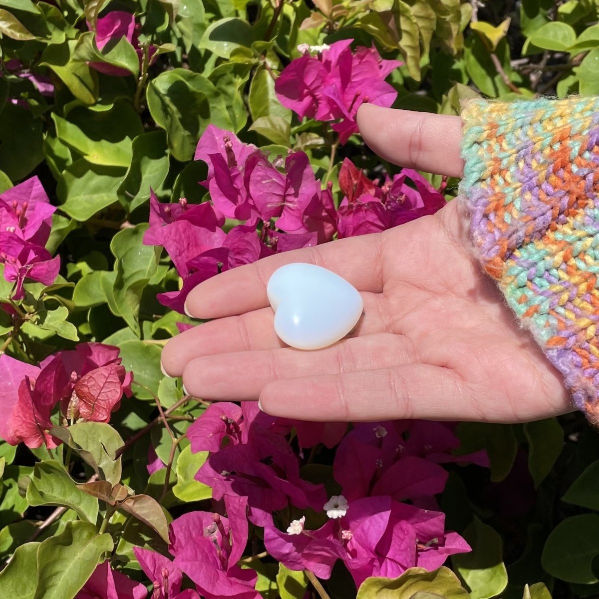 Opalite Tumbled 30mm Heart - The Mystical Moon Online Store