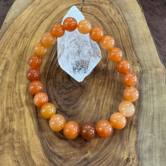 Orange Aventurine Beaded Bracelet 8mm - The Mystical Moon Online Store