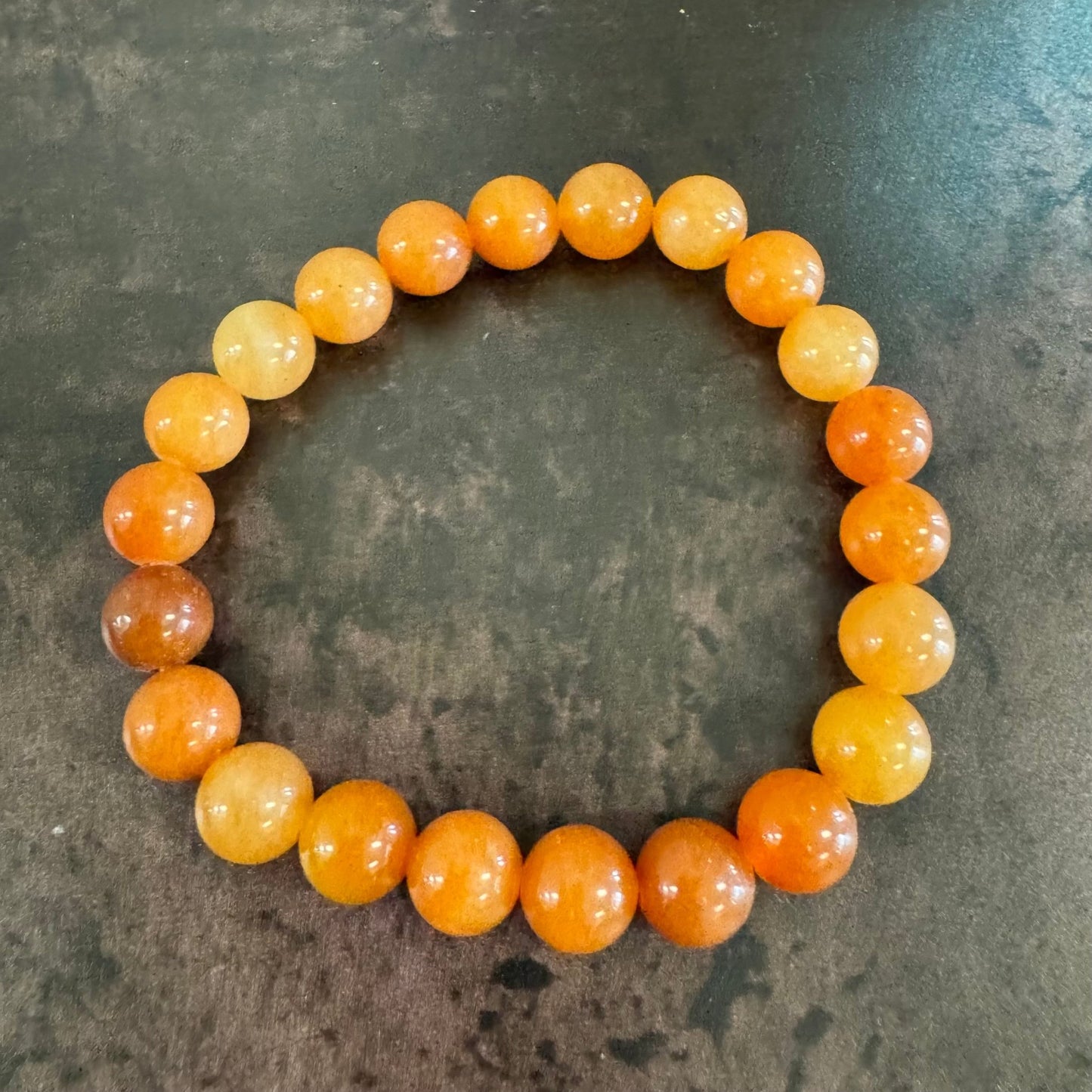 Orange Aventurine Beaded Bracelet 8mm - The Mystical Moon Online Store