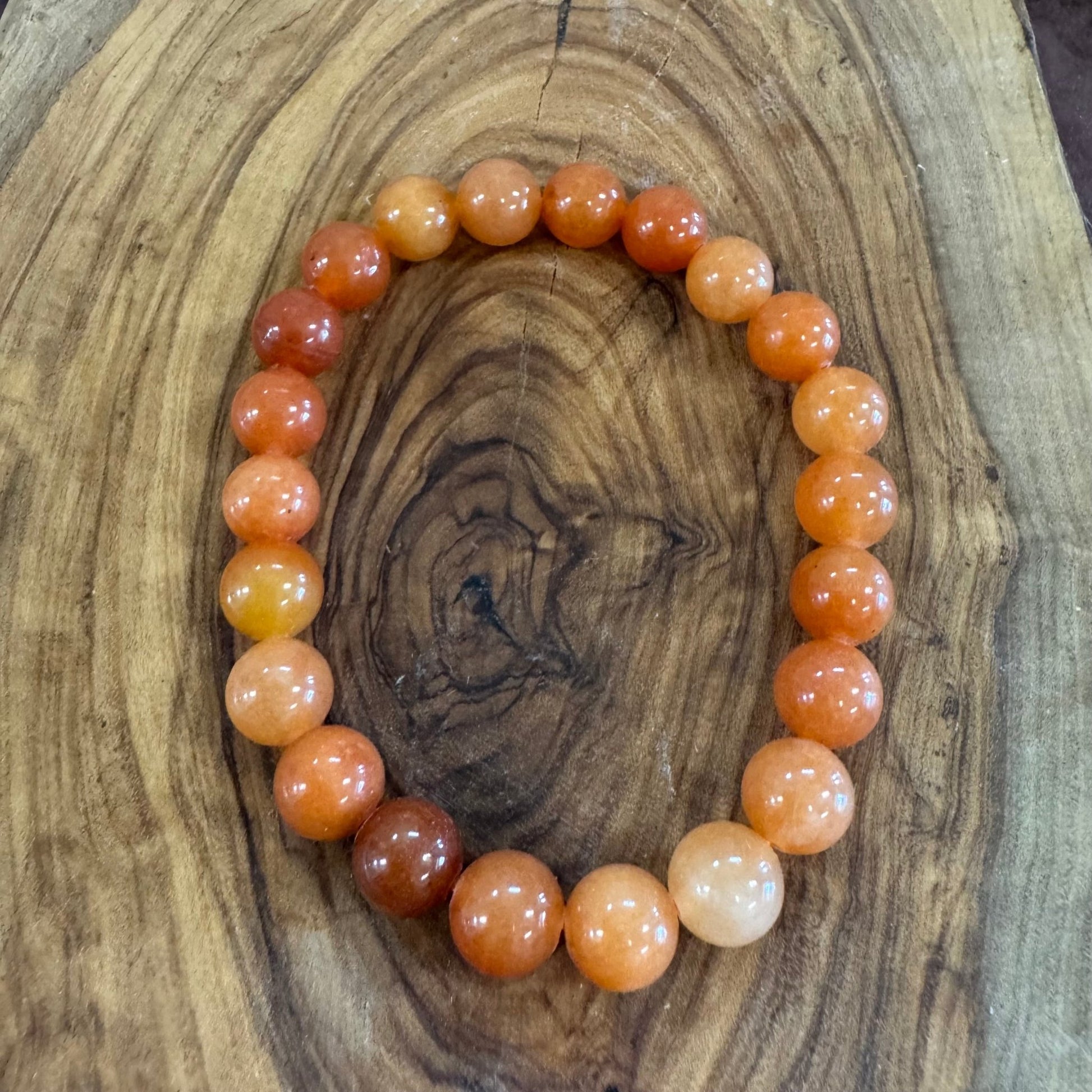 Orange Aventurine Beaded Bracelet 8mm - The Mystical Moon Online Store