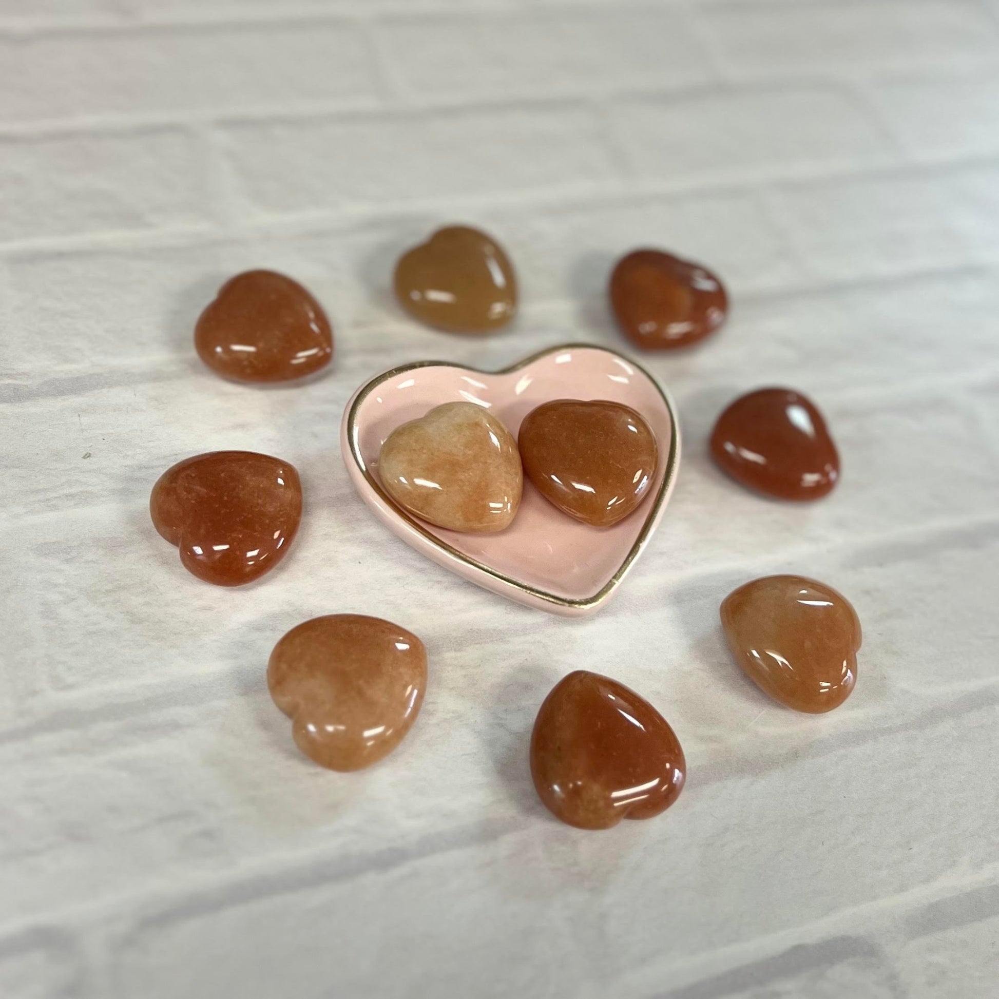 Orange Aventurine Tumbled 30mm Heart - The Mystical Moon Online Store