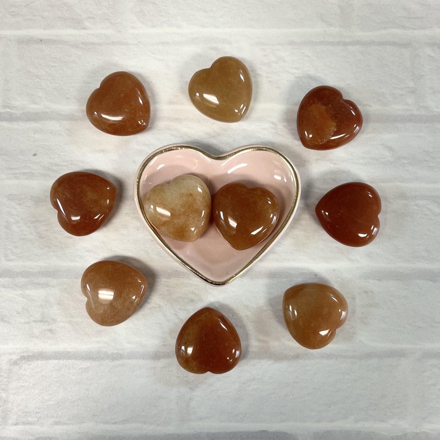 Orange Aventurine Tumbled 30mm Heart - The Mystical Moon Online Store