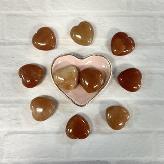 Orange Aventurine Tumbled 30mm Heart - The Mystical Moon Online Store