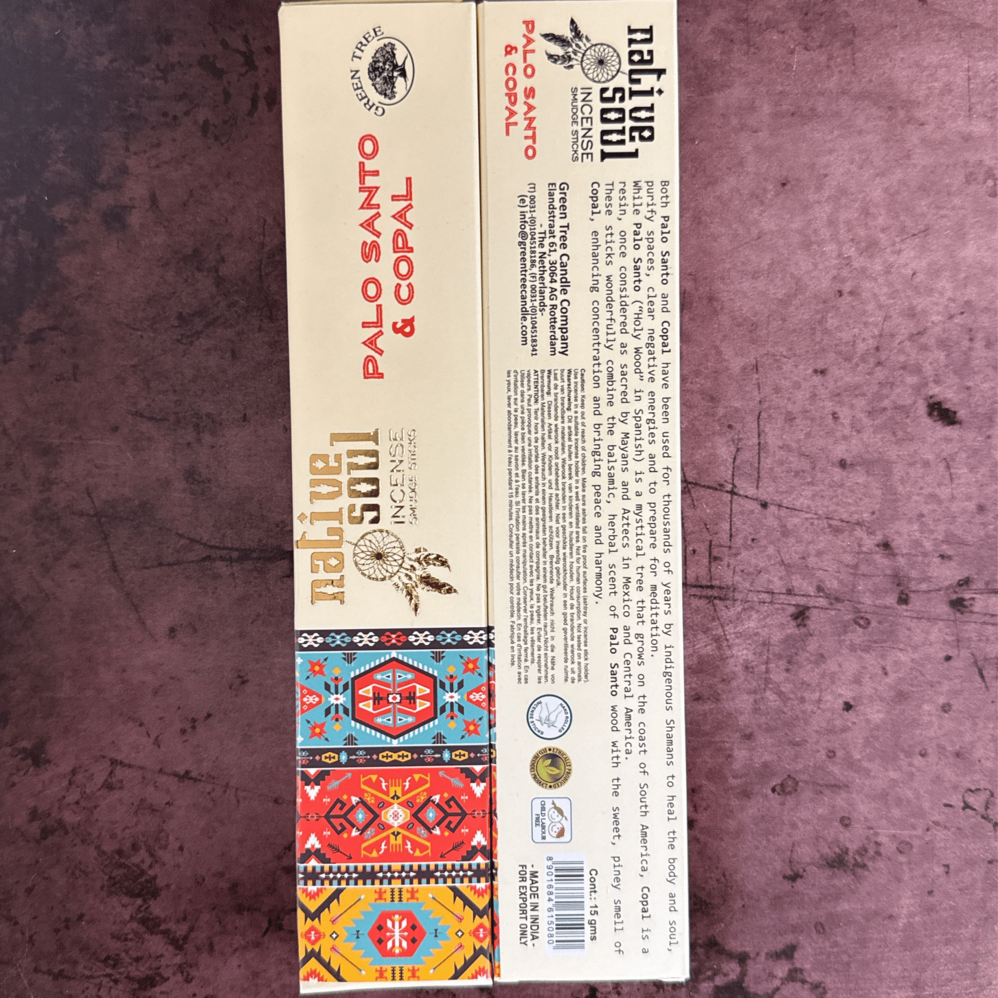 Palo Santo and Copal Native Soul Incense Sticks 15 gram - The Mystical Moon Online Store