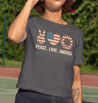 Peace Love America T-Shirt - The Mystical Moon Online Store