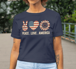 Peace Love America T-Shirt - The Mystical Moon Online Store