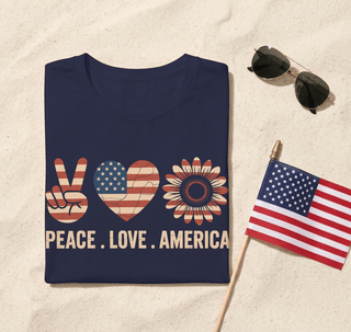 Peace Love America T-Shirt - The Mystical Moon Online Store