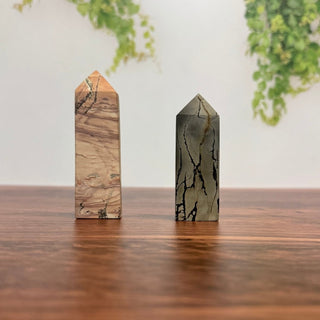 Picture Jasper Obelisk Tower Point Crystal - The Mystical Moon