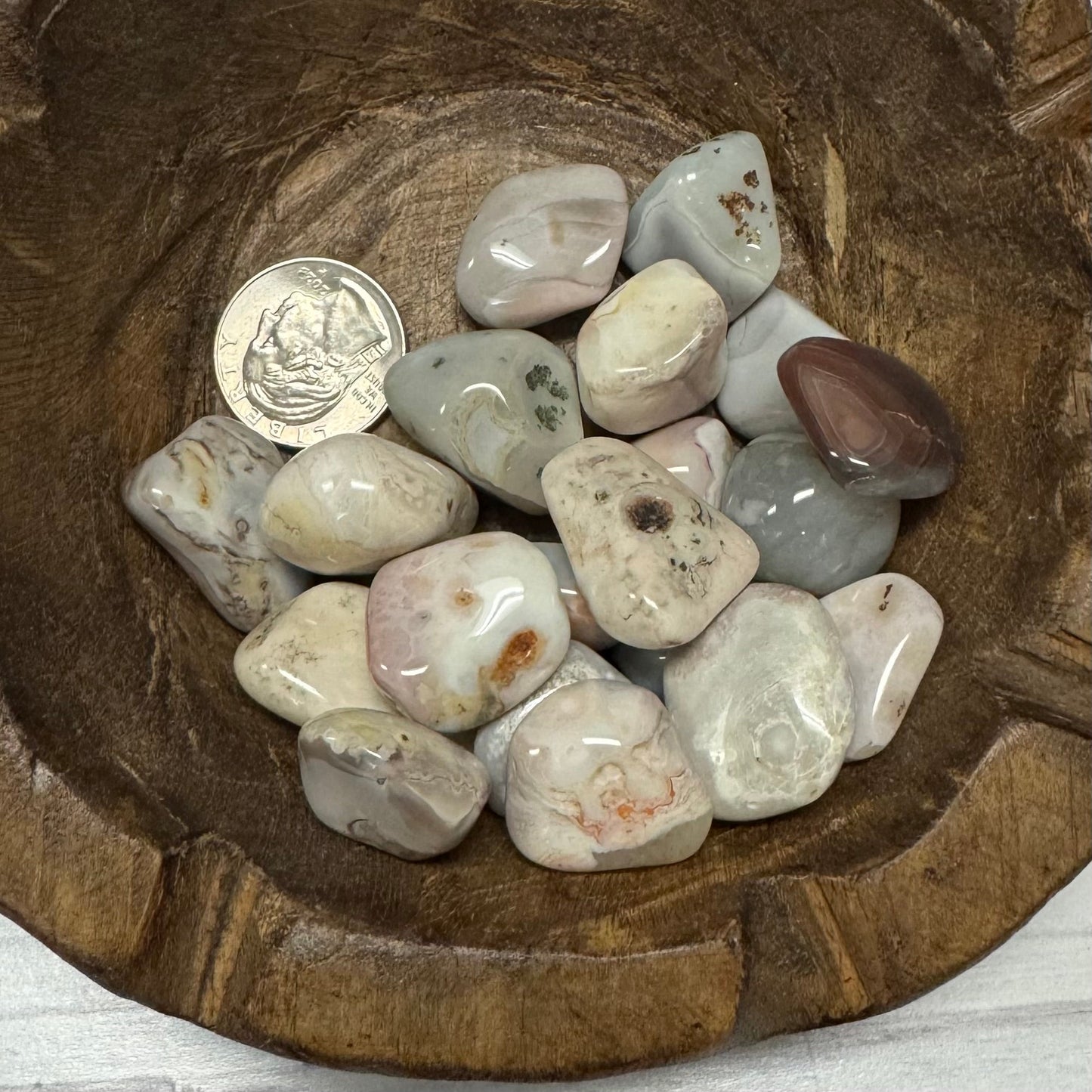 Pink Botswana Agate Tumbled - The Mystical Moon Online Store