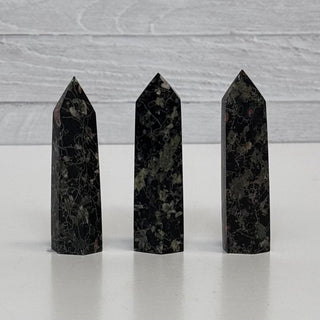 Plum Blossom Jade Obelisk Tower – Natural Crystal Point - The Mystical Moon Online Store