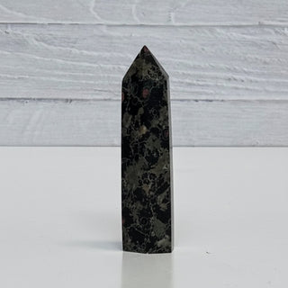Plum Blossom Jade Obelisk Tower – Natural Crystal Point - The Mystical Moon Online Store