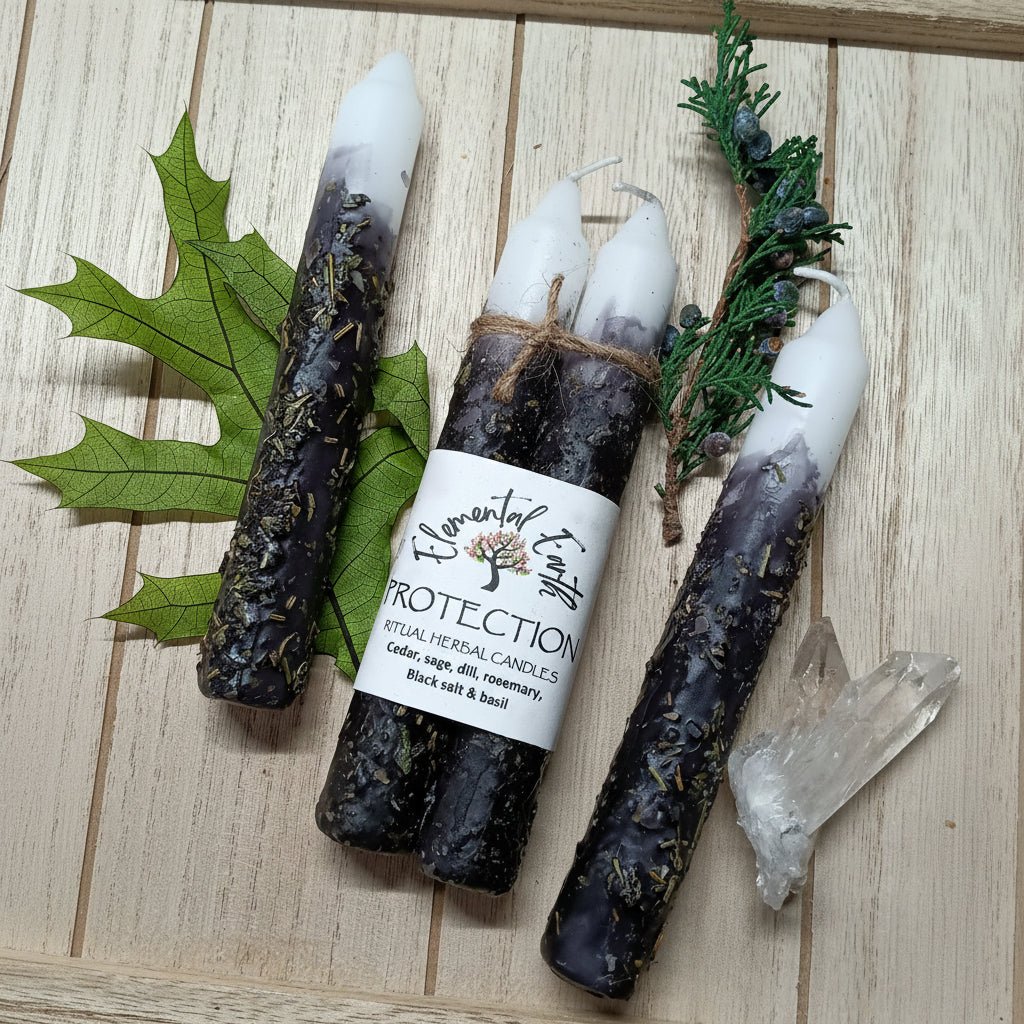 Protection Herbal Intention Candles - The Mystical Moon Online Store