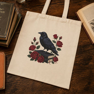 Raven and Roses Tote - The Mystical Moon