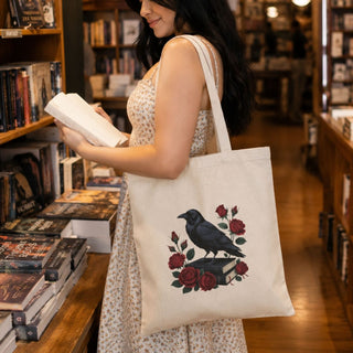 Raven and Roses Tote - The Mystical Moon