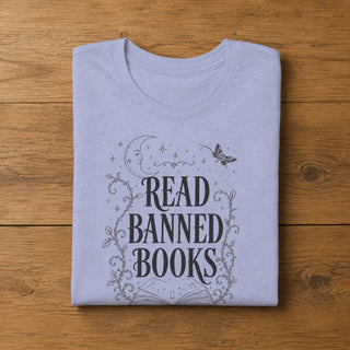 Read Banned Books T-Shirt — Literary Freedom Tee - The Mystical Moon