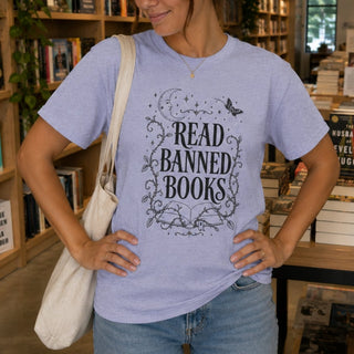 Read Banned Books T-Shirt — Literary Freedom Tee - The Mystical Moon