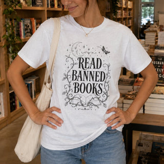 Read Banned Books T-Shirt — Literary Freedom Tee - The Mystical Moon