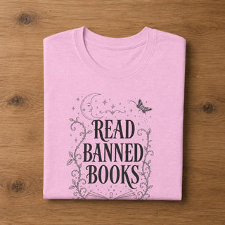Read Banned Books T-Shirt — Literary Freedom Tee - The Mystical Moon