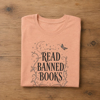 Read Banned Books T-Shirt — Literary Freedom Tee - The Mystical Moon