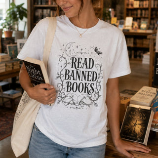 Read Banned Books T-Shirt — Literary Freedom Tee - The Mystical Moon