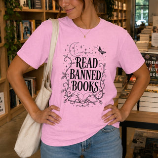 Read Banned Books T-Shirt — Literary Freedom Tee - The Mystical Moon