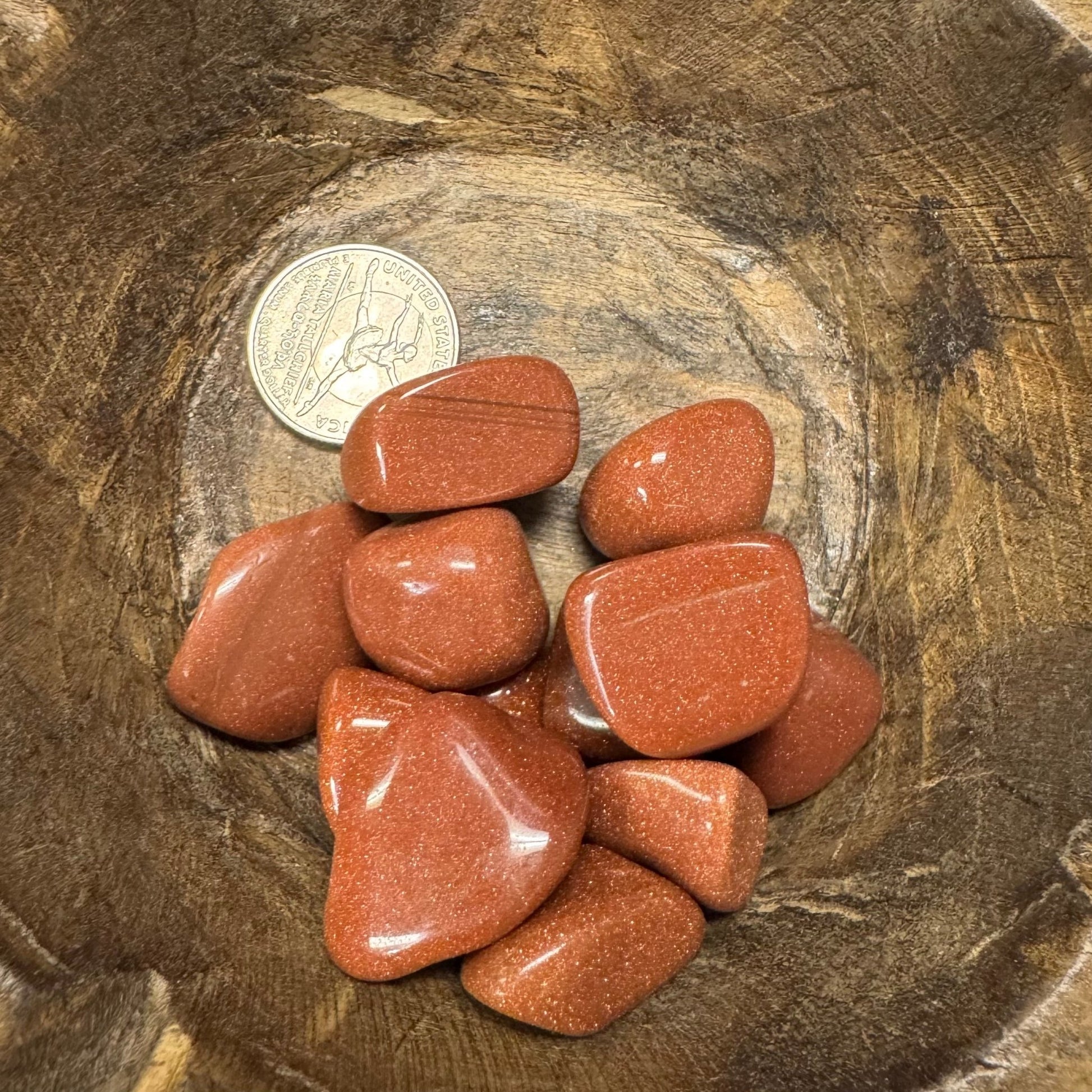 Red Goldstone Tumbled Crystal - The Mystical Moon Online Store
