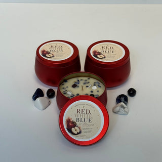 Red, White, Blue and Blessed Candle - The Mystical Moon