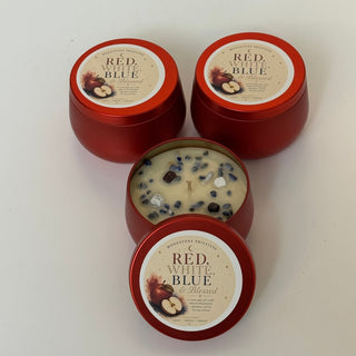 Red, White, Blue and Blessed Candle - The Mystical Moon