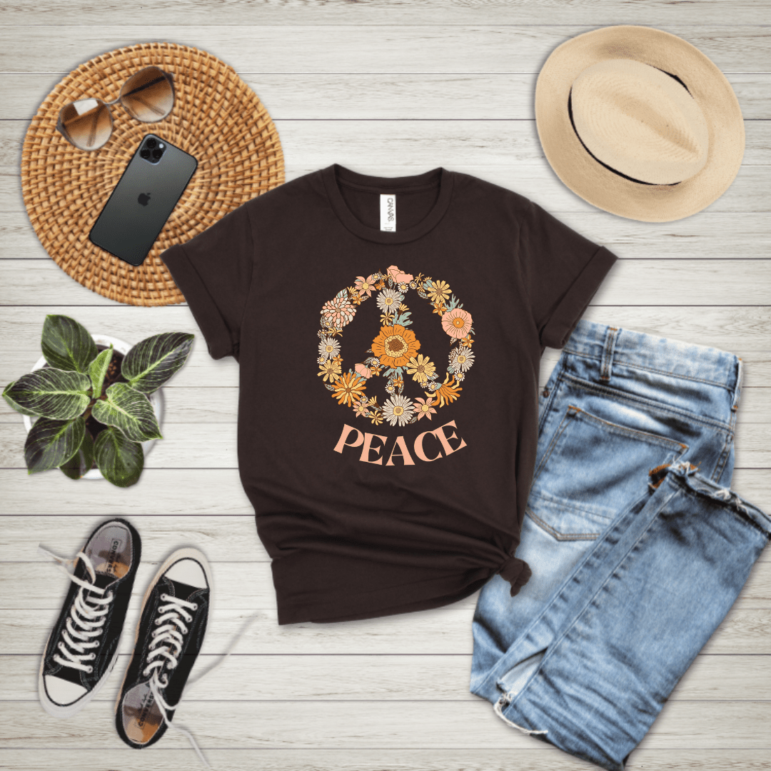 Retro Peace T-Shirt - The Mystical Moon Online Store