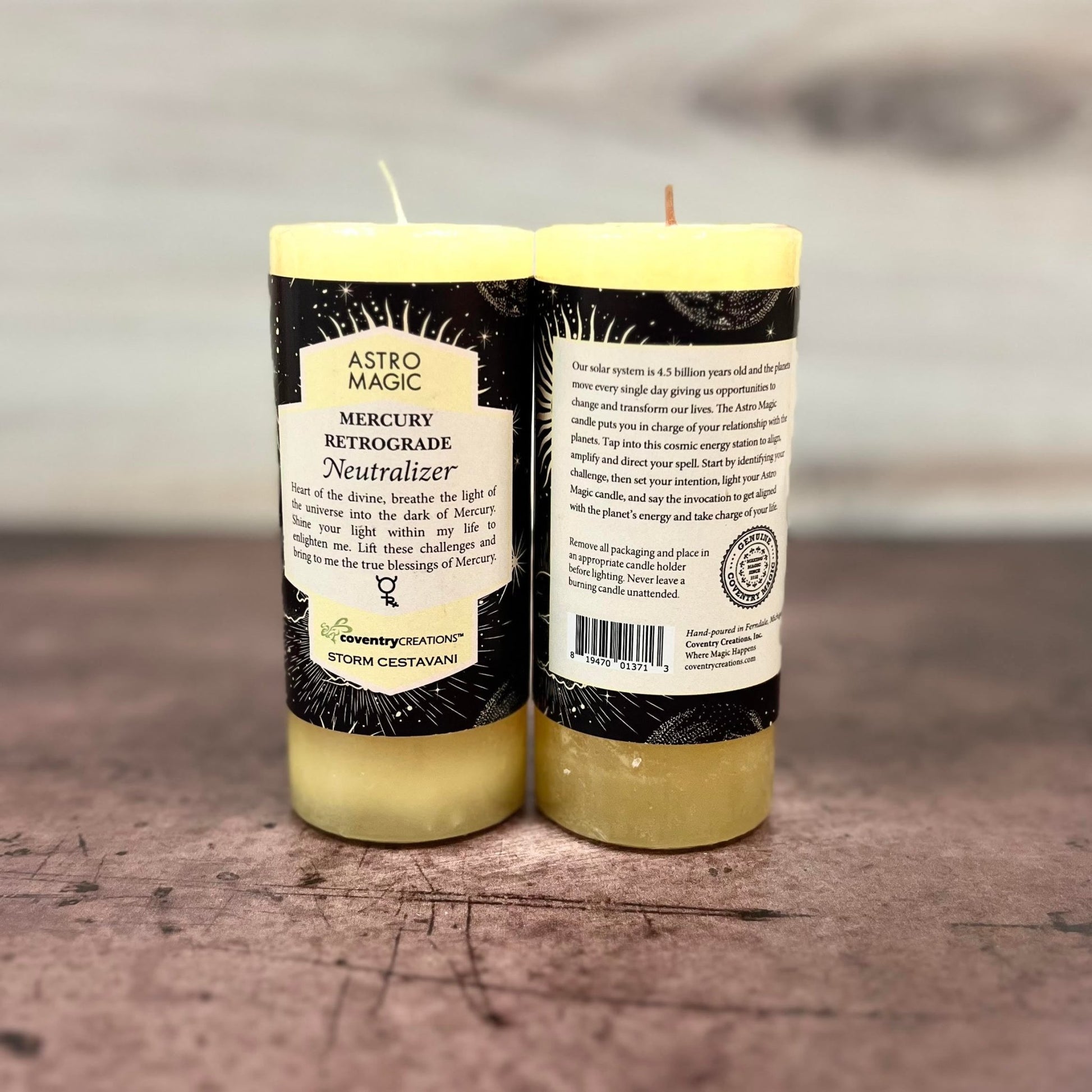 Retrograde Neutralizer Astro Magic Pillar Candle - The Mystical Moon Online Store