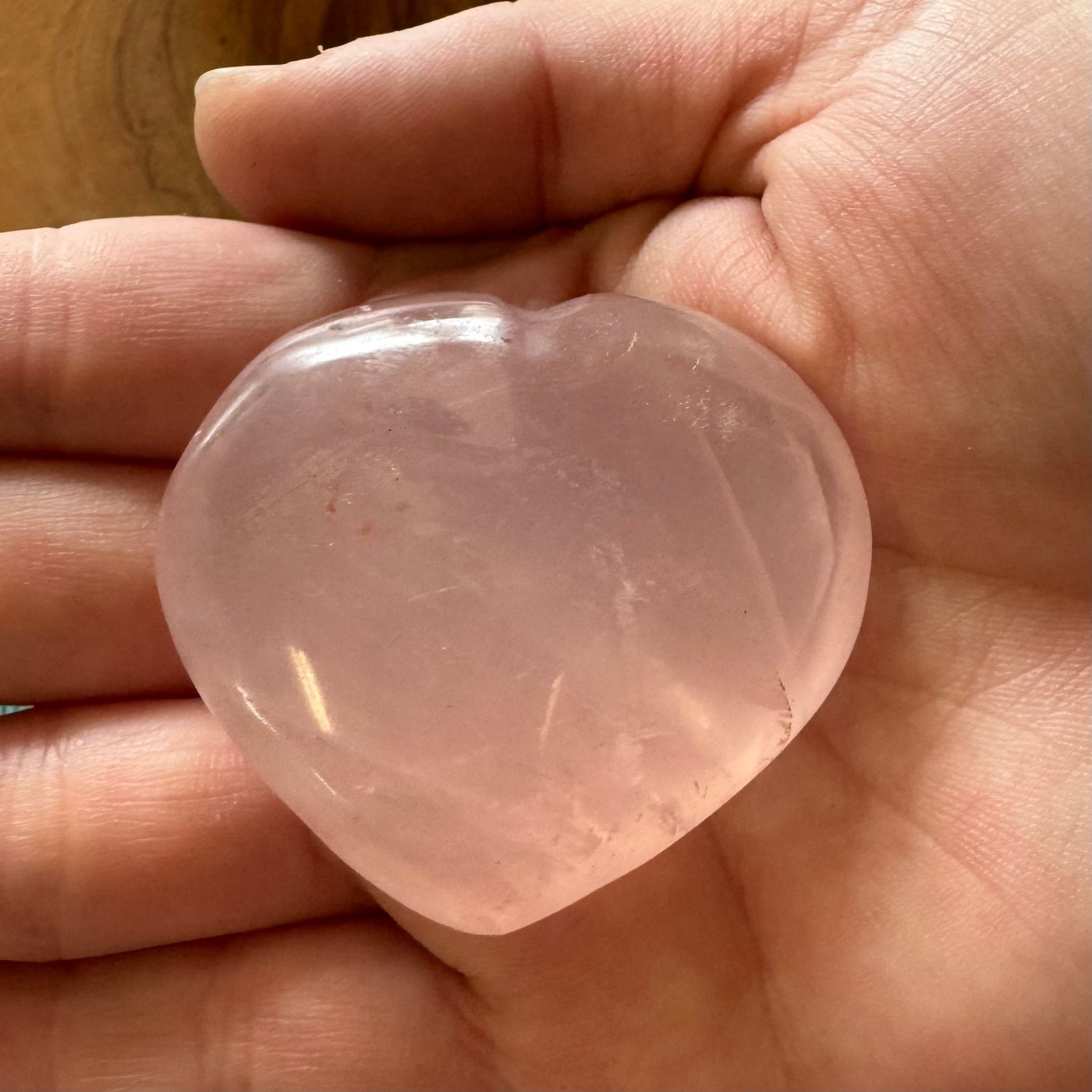 Rose Quartz Crystal Heart - The Mystical Moon Online Store