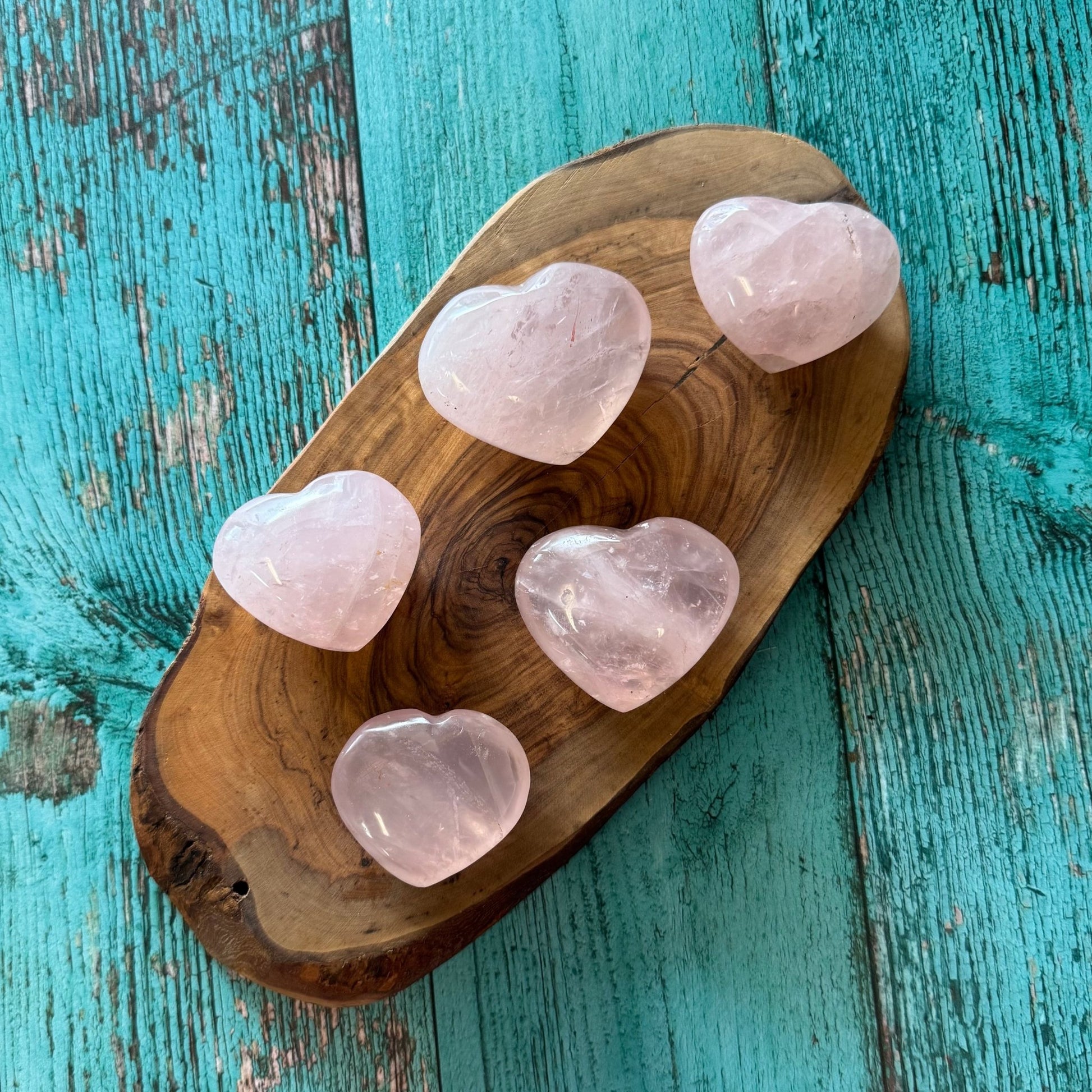 Rose Quartz Crystal Heart - The Mystical Moon Online Store
