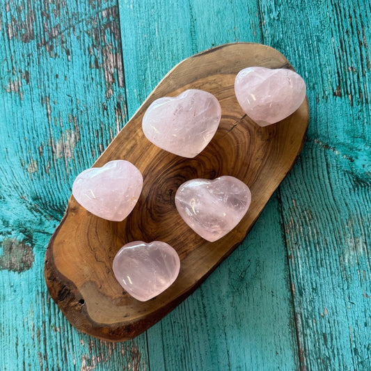 Rose Quartz Crystal Heart - The Mystical Moon Online Store