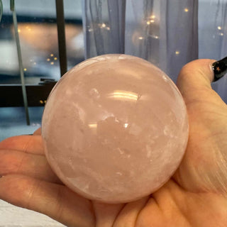 Rose Quartz Sphere 45 - The Mystical Moon