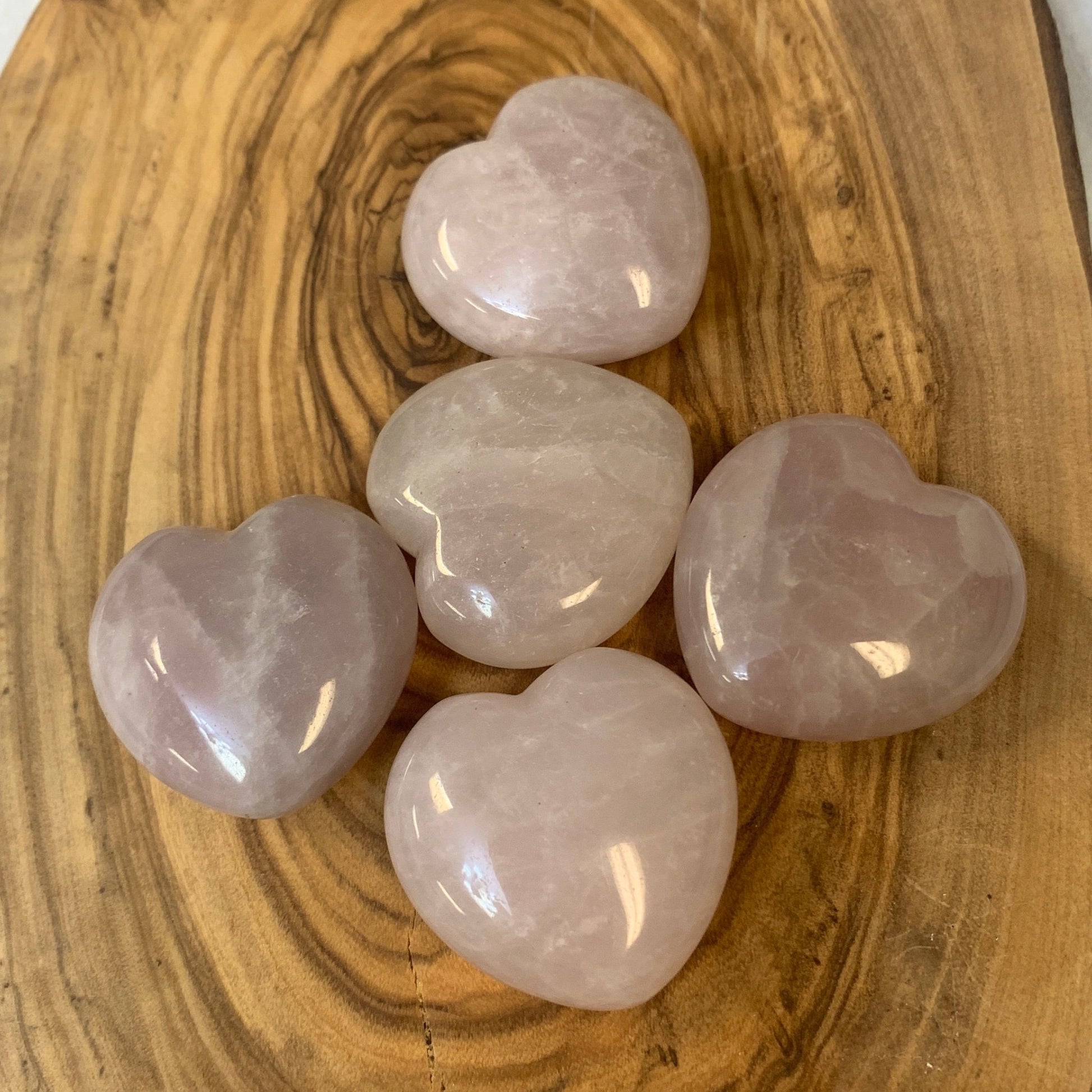 Rose Quartz Tumbled 30mm Heart - The Mystical Moon Online Store