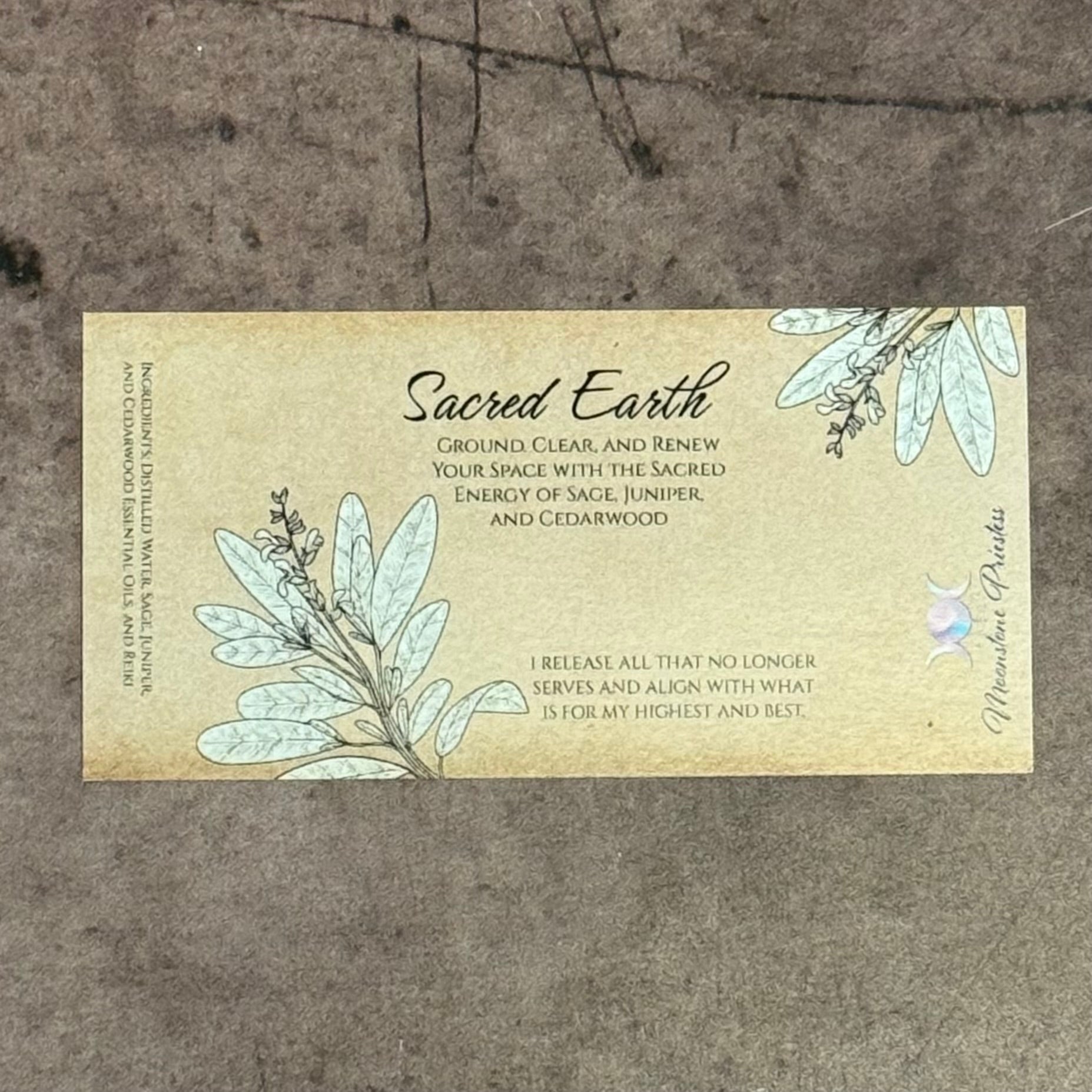Sacred Earth – Sage, Juniper & Cedarwood Spray - The Mystical Moon Online Store
