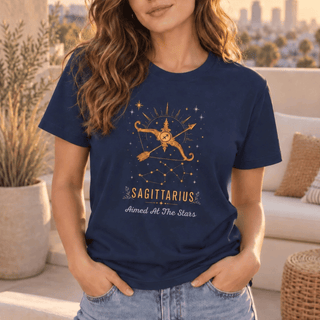 Sagittarius Aimed At The Stars Zodiac Tee - The Mystical Moon