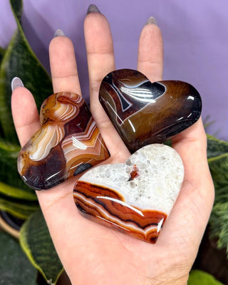 Sardonyx Crystal Heart - The Mystical Moon Online Store